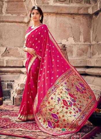 Grab These Saree in Beautiful Colored Pair With Blouse.These Saree And Blouse Are Fabricated On Banarasi Silk.Its Beautified With Woven Designer Work.