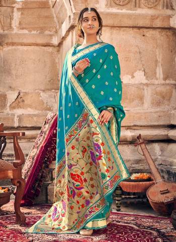 Grab These Saree in Beautiful Colored Pair With Blouse.These Saree And Blouse Are Fabricated On Banarasi Silk.Its Beautified With Woven Designer Work.