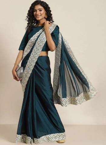 Grab These Saree in All Over Fine Colored.These Saree is Fabricated On Poly Silk Pair With Art Silk Blouse.Its Beautified With Embellished.