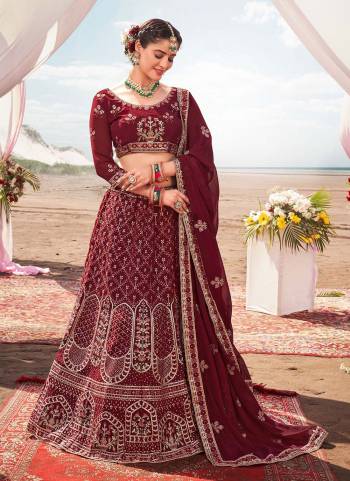 For A Designer Look,Grab These Lehenga in All Over Beautiful Colored.These Lehenga And Blouse Are Fabricated On Georgette Pair With Georgette Dupatta.Its Beautified With Heavy Designer Work.