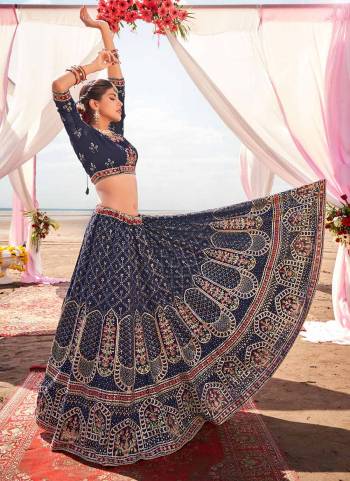 For A Designer Look,Grab These Lehenga in All Over Beautiful Colored.These Lehenga And Blouse Are Fabricated On Georgette Pair With Georgette Dupatta.Its Beautified With Heavy Designer Work.