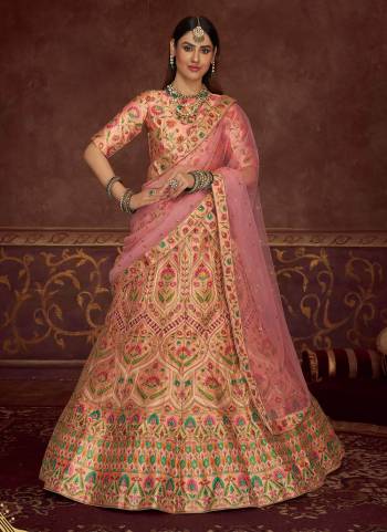 For A Designer Look,Grab These Designer Lehenga in All Over Fine Colored.These Lehenga And Blouse Are Fabricated On Art Silk Pair With Net Dupatta.Its Beautified With Heavy Designer Work.