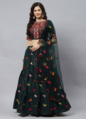 Grab These Designer Lehenga Choli in Beautiful Colored.These Lehenga And Blouse Are Fabricated On Cotton pair With Net Dupatta.Its Beautified With Thread,Sequance Embroidery Work.