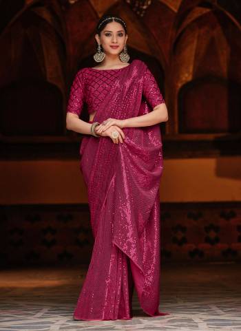 Grab These Saree in All Over Fine Colored.These Saree And Blouse Are Fabricated On Georgette.Its Beautified With Heavy Designer Sequance Embroidery Work.