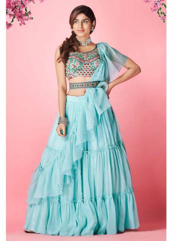 Grab These Lehenga Choli in All Over Beautiful Colored.These Lehenga And Dupatta Are Fabricated On Chiffon Pair With Art Silk Blouse.Its Beautified With Designer Thread Embroidery,Hand Work.