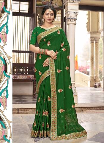 Grab These Saree in All Over Fine Colored.These Saree And Blouse Are Fabricated Vichitra Silk.Iits Beautified  With  Designer Embroidery Work.