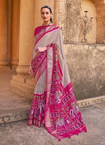 Buy These Beautiful Colored Saree pair With Blouse.These Saree And Blouse Are Fabricated On Patola Silk.Its Beautified With Weaving  Designer, Printed,Swarovski Work.