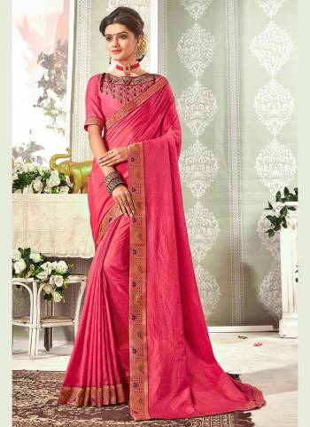For A Casual Wear,Grab These Saree in Fine Colored.These Saree And Blouse Are Fabricated On Vichitra Silk.Its Beautified With Wevon Border And Embroidery Work.