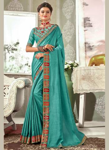 For A Casual Wear,Grab These Saree in Fine Colored.These Saree And Blouse Are Fabricated On Vichitra Silk.Its Beautified With Wevon Border And Embroidery Work.