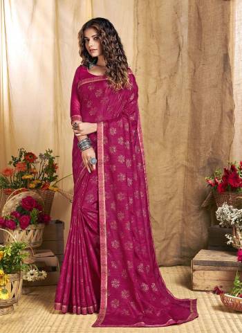 For A Casual Wear ,Grab These Saree in Fine Colored.These Saree And Blouse Are Fabricated On Vichitra Silk.Its Beautified With Designer Foil Printed Work.