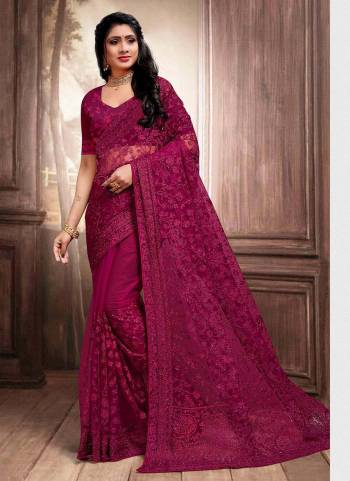 Grab These Designer Saree in All Over Fine Colored pair With Designer Blouse.These Saree And Blouse Are Fabricated On Net.Its Beautified With Heavy Designer Embroidery,Stone Work.