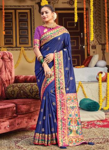 For A Proper Look,Grab These Saree in Fine Colored Pair With Blouse.These Saree And Blouse Are Fabricated On Silk.Its Beautified With Heavy Jari Wevon Designer Work.