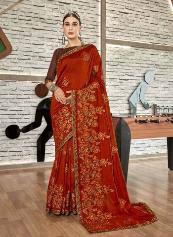 For A Beautiful Look,Grab These Saree in Fine Colored.These Saree And Blouse Are Fabricated On Art Silk.Its Beautified With  Designer Thread Embroidery Work.