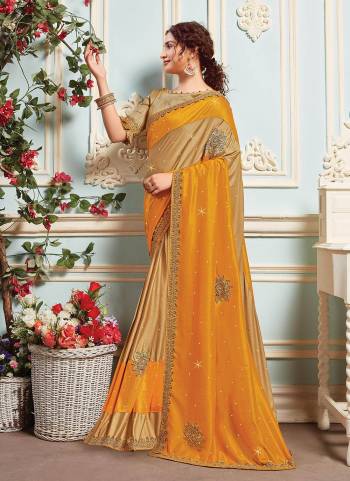 Grab These Pretty Colored Saree Pair With Blouse.These Saree is Fabricated On Lycra And Art Silk Pair With Lycra Blouse.Its Beautified With  Designer Cut Patch And Stone Work.