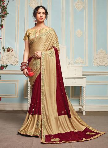 Grab These Pretty Colored Saree Pair With Blouse.These Saree is Fabricated On Lycra And Art Silk Pair With Lycra Blouse.Its Beautified With  Designer Cut Patch And Stone Work.