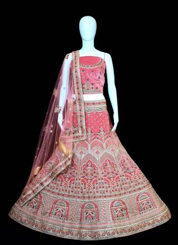 For A Designer Look,Grab These Designer Lehenga Choli in All Over Beautiful Colored.These Blouse And Lehenga Are Fabricated On Velvet Pair With Soft Net Dupatta.Its Beautified With Heavy Designer Thread Embroidery Work.