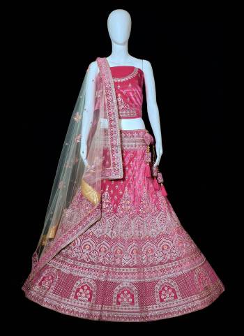 For A Designer Look,Grab These Designer Lehenga Choli in All Over Beautiful Colored.These Blouse And Lehenga Are Fabricated On Velvet Pair With Soft Net Dupatta.Its Beautified With Heavy Designer Thread Embroidery Work.