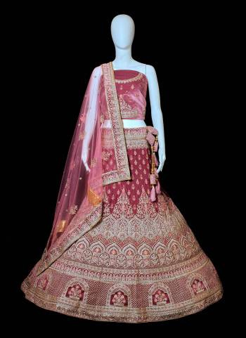 For A Designer Look,Grab These Designer Lehenga Choli in All Over Beautiful Colored.These Blouse And Lehenga Are Fabricated On Velvet Pair With Soft Net Dupatta.Its Beautified With Heavy Designer Thread Embroidery Work.