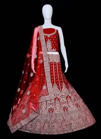 For A Designer Look,Grab These Designer Lehenga Choli in All Over Beautiful Colored.These Blouse And Lehenga Are Fabricated On Velvet Pair With Soft Net Dupatta.Its Beautified With Heavy Designer Thread Embroidery Work.