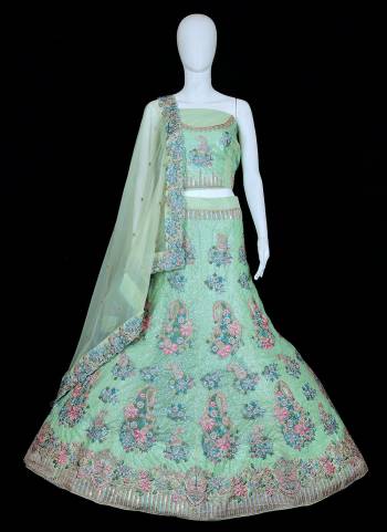 For A Designer Look,Grab These Beautiful Colored Lehenga Choli.These Lehenga And Blouse Are bricated On Georgette Pair With Soft Nrt Dupatta.Its Beautified With Heavy Designer Work.