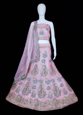 For A Designer Look,Grab These Beautiful Colored Lehenga Choli.These Lehenga And Blouse Are bricated On Georgette Pair With Soft Nrt Dupatta.Its Beautified With Heavy Designer Work.