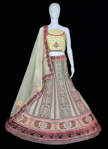 For A Designer Look,Grab These Beautiful Colored Lehenga Choli.These Lehenga And Blouse Are bricated On Georgette Pair With Soft Nrt Dupatta.Its Beautified With Heavy Designer Work.