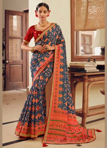 Grab These saree in Fine Colored.These Saree is Fabricated On Chinon Pair With Dupion Silk Blouse.Its Beautified With Designer Work.