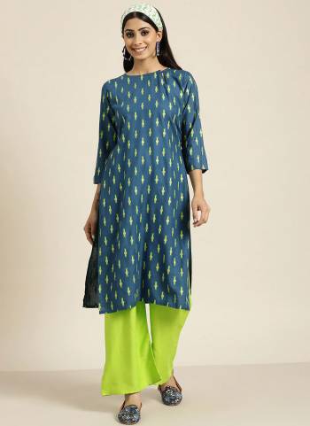 Grab These Kurti With Plazzo in Beautiful Colored.These kurti And Plazzo Are Fabricated On Rayon.Its Beautified With Designer Geometric Printed Work.