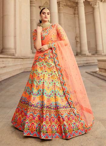 Grab These Designer Lehenga Choli in All Over Fine Colored.These Lehenga And Blouse Are Fabricated On Art Silk Pair With Net Dupatta.Its Beautified With Designer Work.