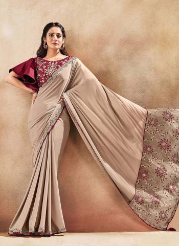 For A Different Look,Grab These Grab These Saree in Fine Colored.These Saree is Fabricated On Crepe Silk Pair With Satin Blouse.Its Beautified With Designer Work.