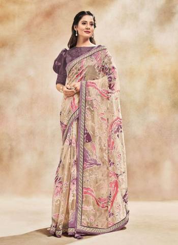 For A Different Look,Grab These Grab These Saree in Fine Colored.These Saree is Fabricated On Organza Pair With Satin Blouse.Its Beautified With Designer Work.