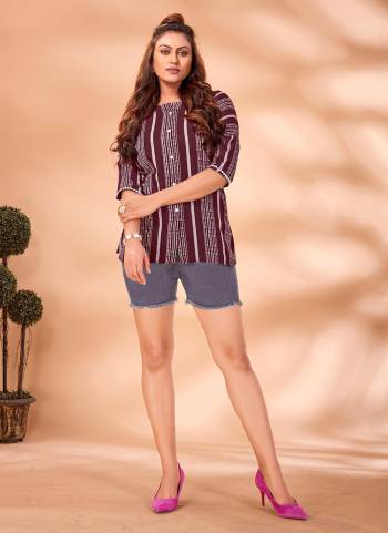 Grab These Tunic Shirt in Fine Colored.Its Fabricated On Cotton With Weaving Lining Designer Work.Its Available in All Regular Size.