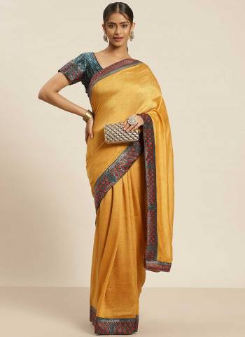 Grab These Saree in Fine Colored.These Saree is Fabricated On Poly Silk Pair With Brocade Blouse.its Beautified With  Woven Designer Border Work.