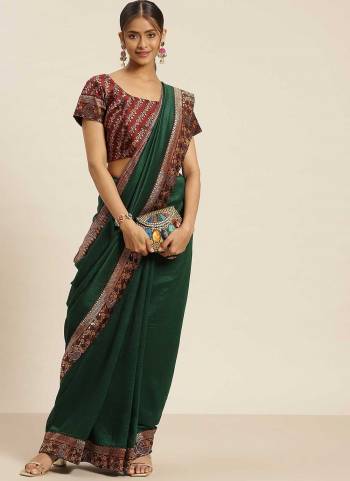 Grab These Saree in Fine Colored.These Saree is Fabricated On Poly Silk Pair With Brocade Blouse.its Beautified With  Woven Designer Border Work.