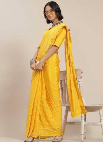 For A Different Look,Grab These Saree In Fine Colored.These Saree And Blouse Are Fabricated On Silk Blend.Its Beautified With Designer Foil Mirror Embroidery Work.