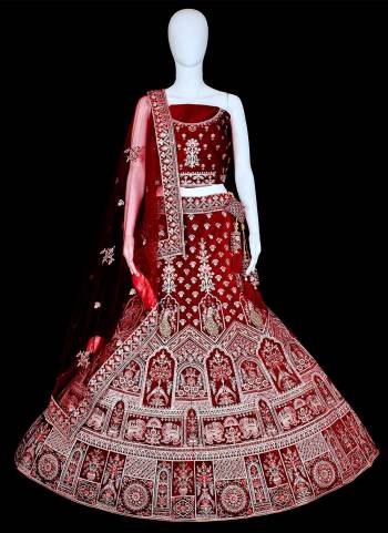 For A Designer Look,Grab These Lehenga Choli in Fine Colored Pair With Designer Blouse And Dupatta.These Lehenga And Blouse Are Fabricated On Velvet Pair With Soft Net Dupatta.Its Beautified With Designer Heavy Multy Embroidery Work.