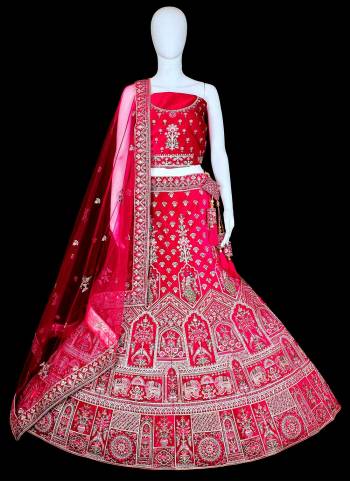 For A Designer Look,Grab These Lehenga Choli in Fine Colored Pair With Designer Blouse And Dupatta.These Lehenga And Blouse Are Fabricated On Velvet Pair With Soft Net Dupatta.Its Beautified With Designer Heavy Multy Embroidery Work.