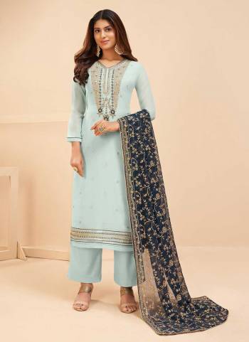 Grab These Beautiful Looking Suit Pair With Bottom And Dupatta.These Top And Dupatta Are Fabricated On Georgette Pair Wth Santoon Bottom.Its Beautified With Designer Work.