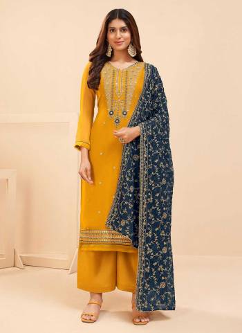 Grab These Beautiful Looking Suit Pair With Bottom And Dupatta.These Top And Dupatta Are Fabricated On Georgette Pair Wth Santoon Bottom.Its Beautified With Designer Work.