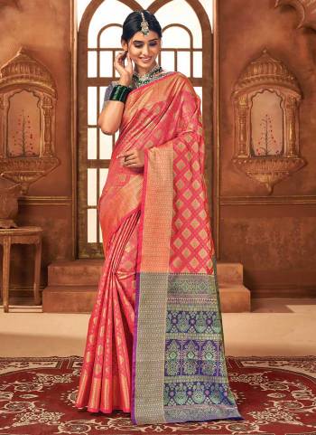 Grab These Saree in Fine Colored Pair With Blouse.These Saree And Blouse Are Fbaricated On Patola Silk.Its Beautified With Heavy Wevon Designer Work.