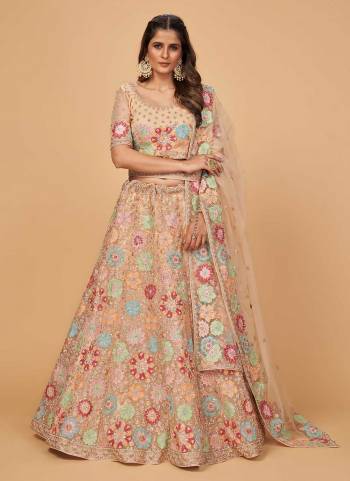 for A Designer Look,Grab These Lehenga Choli in All Over Fine Colored.These Lehenga And Blouse Are Fbaricated On Soft Net Pair With Soft Net Dupatta.Its Beautified With Designer Work.