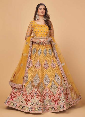 for A Designer Look,Grab These Lehenga Choli in All Over Fine Colored.These Lehenga And Blouse Are Fbaricated On Soft Net Pair With Soft Net Dupatta.Its Beautified With Designer Work.