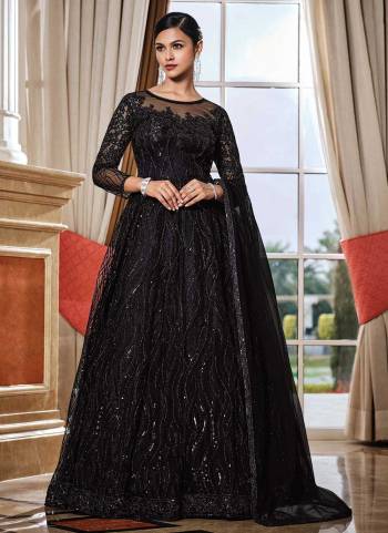 Grab These Fancy Suit in Fine Colored.These Top And Dupatta Are Fabricated On Soft Net Pair With Satin Bottom.Its Beautified With Heavy Multy Sequance Embroidery Work.