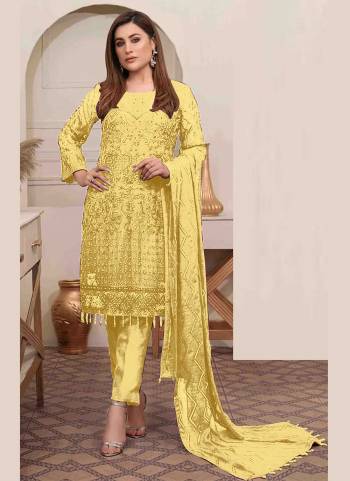 Grab These Beautiful Colored Suit Pair With Bottom And Dupatta.These Top is Fabricated On Georgette Pair With Santoon Bottom And Georgette Dupatta.Its Beautified With Heavy Designer Embroidery Work.