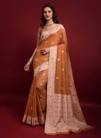 Grab These Saree in Fine Coored Pair With Blouse.These Saree And Blouse Are Fabricated On Art Silk.Its Beautified With Lucknowi Chikankari Wevon Designer Work.