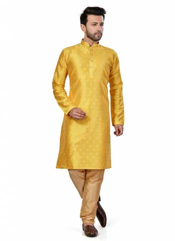 Grab These Readymade Kurta Paijama Set in Fine Colored.These Kurta And Bottom Are Fabricated On Silk.Its Beautified With Wevon Designer Work.Its Available in All Regular Size Buy Now.