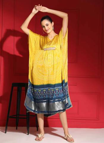 Grab These Kaftan Come With Beautiful Colored.Its Fabricated On Gajji Silk With Designer Patola,Bandhani Printed Work.