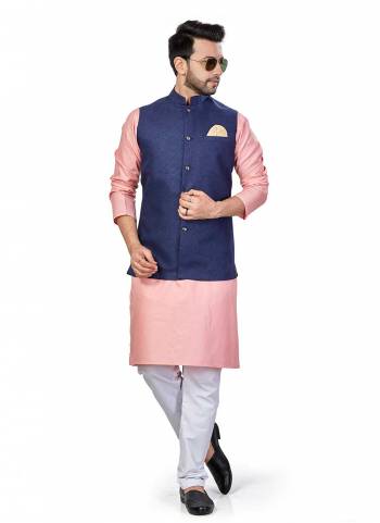 For A Festive Wear,Grab These Readymade Pair in Fine Colored.These Kurta And Jacket Are Fabricated On Linen Blend Pair With Cotton Bottom Come With Solid Work.Its Available in All Regular Size.