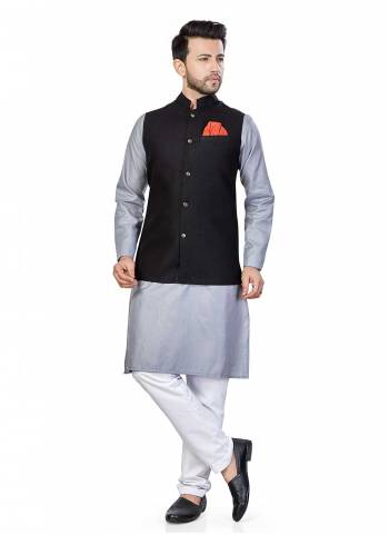 For A Festive Wear,Grab These Readymade Pair in Fine Colored.These Kurta And Jacket Are Fabricated On Linen Blend Pair With Cotton Bottom Come With Solid Work.Its Available in All Regular Size.