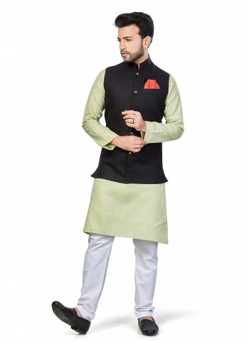 For A Festive Wear,Grab These Readymade Pair in Fine Colored.These Kurta And Jacket Are Fabricated On Linen Blend Pair With Cotton Bottom Come With Solid Work.Its Available in All Regular Size.